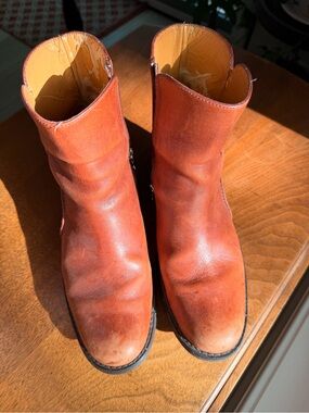 Rockport Women’s Leather Ankle Boots - Chestnut Brown-size 7